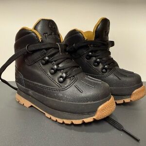 Timberland Kids Black and Brown Boots